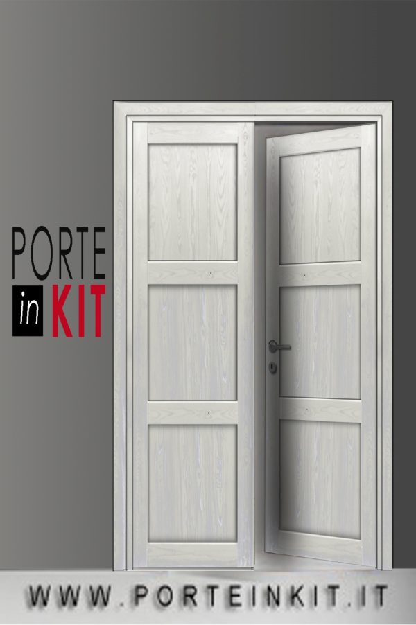 Porte a misura a battente vernicate due ante