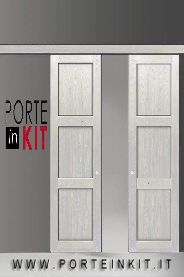 Porte a misura Scorrevoli esterno muro verniciate due ante